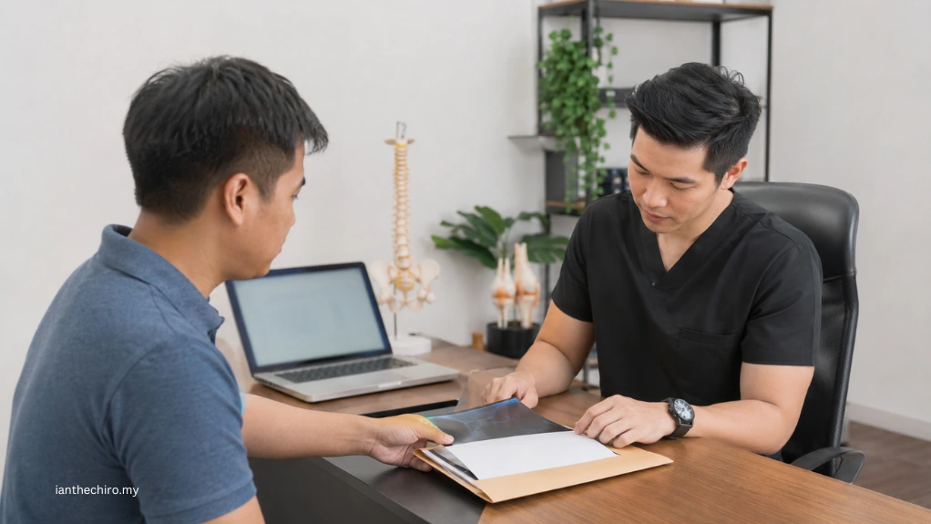 Do I Need an X-Ray Before Seeing a Chiropractor? 2 Patient bringing scan reports for do I need an X-ray before seeing a chiropractor