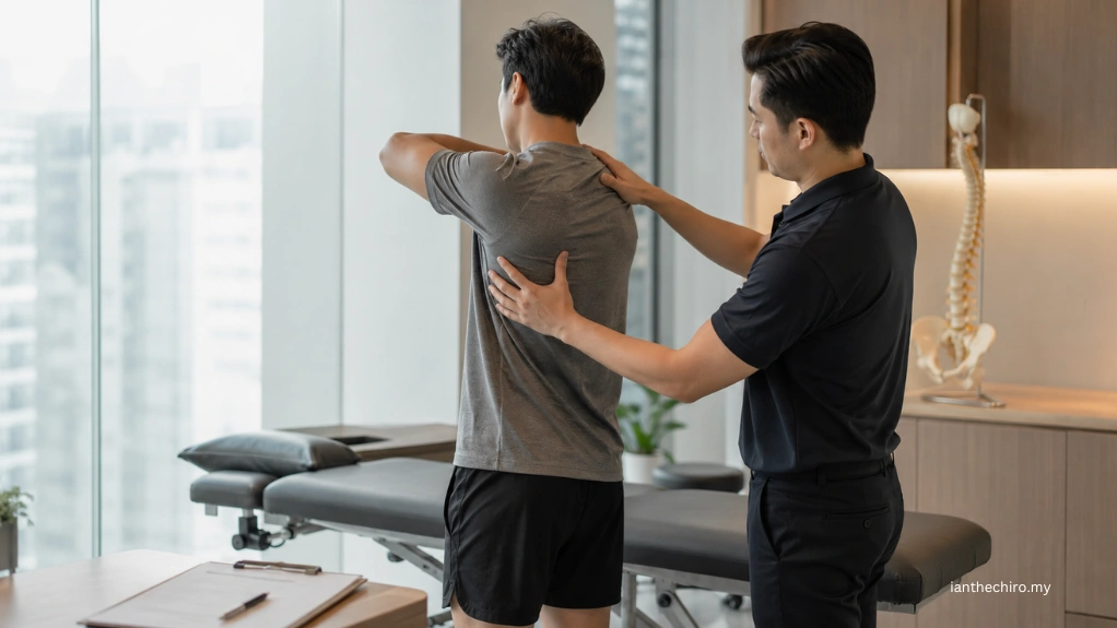 What to Expect at Your First Chiropractic Visit 2 Movement assessment showing what to expect at your first chiropractic visit