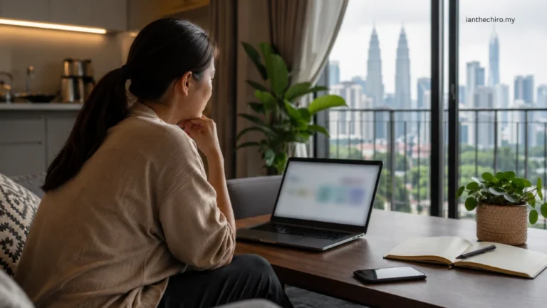 Person researching how to choose a chiropractor before booking