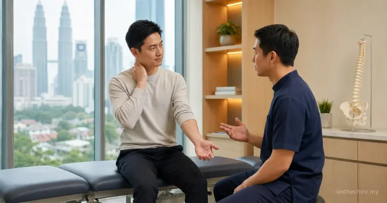 Patient asking, can a pinched nerve heal on its own, during a chiropractic consultation