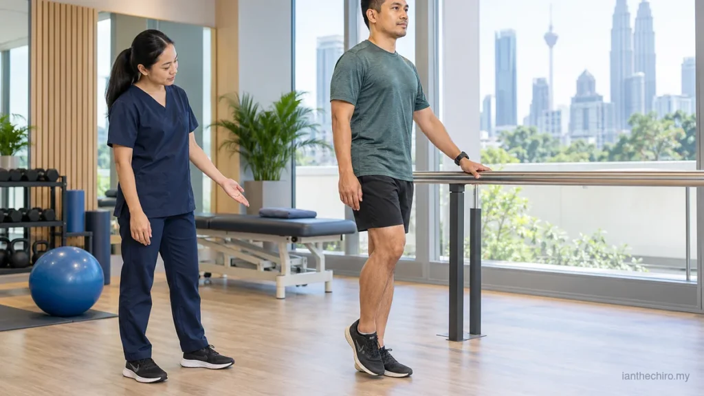 Should You Stretch or Strengthen Tight Muscles? 2 Controlled calf raise used to decide whether to stretch or strengthen tight muscles
